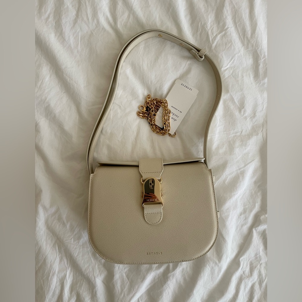Senreve Cadence Crossbody - Pebbled White / Gold